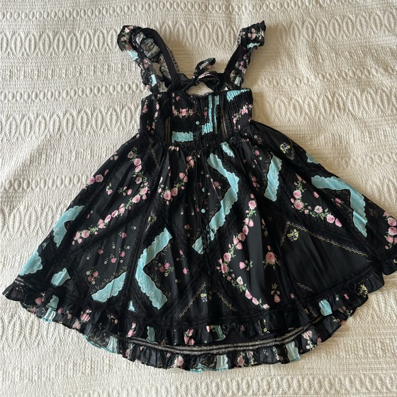 For Love & Lemons Mini Ruffle Lace Floral Dress - Picture 2 of 4